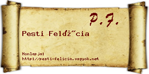 Pesti Felícia névjegykártya